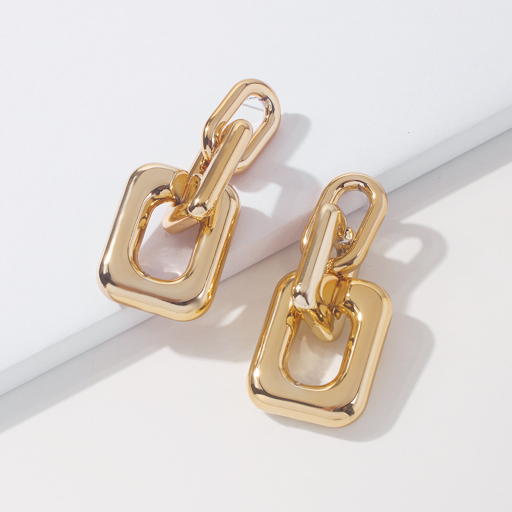 Modely Aretes exagerados dorados